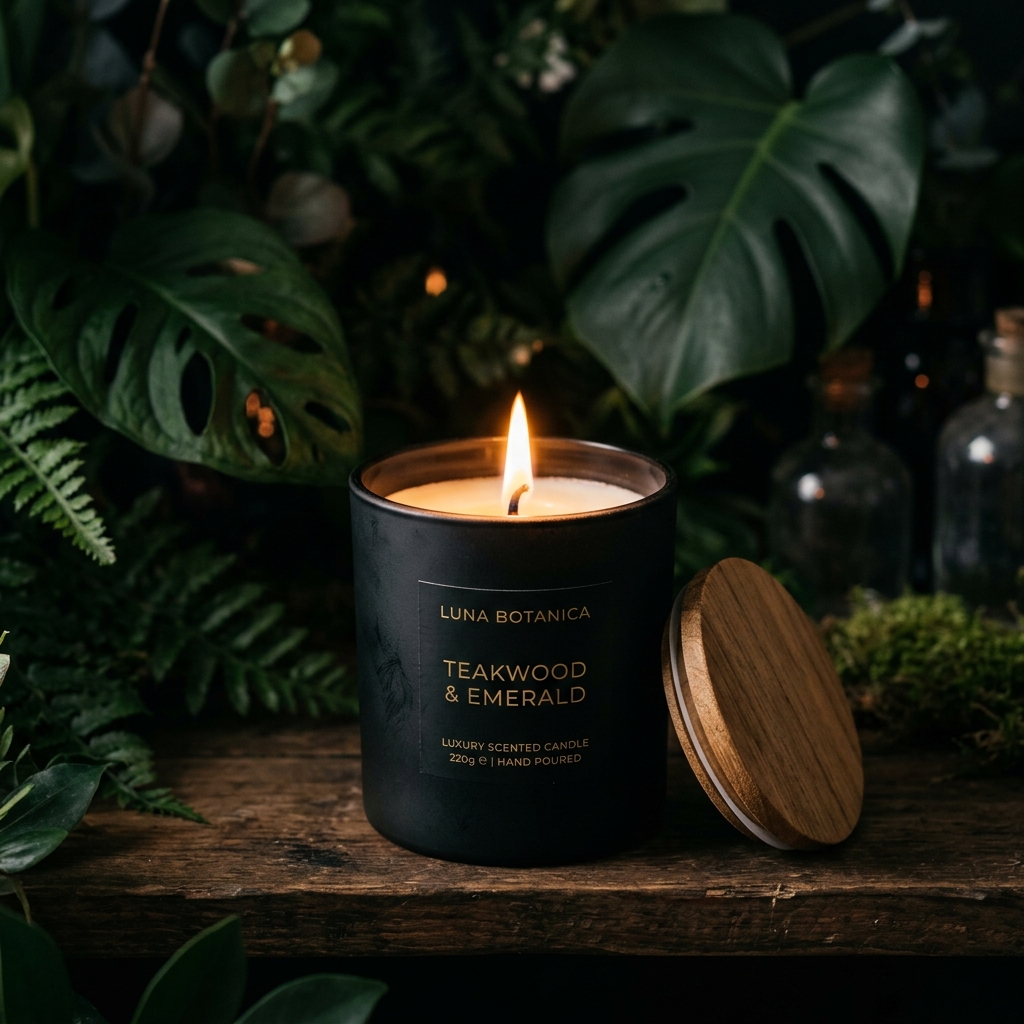 Signature Teakwood & Emerald Candle 225g
