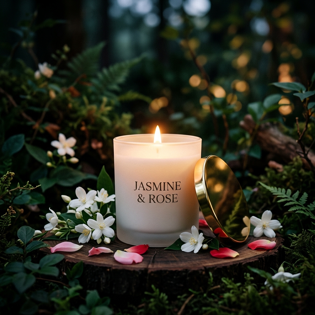 White & Glow Jasmine Petals Candle 180g